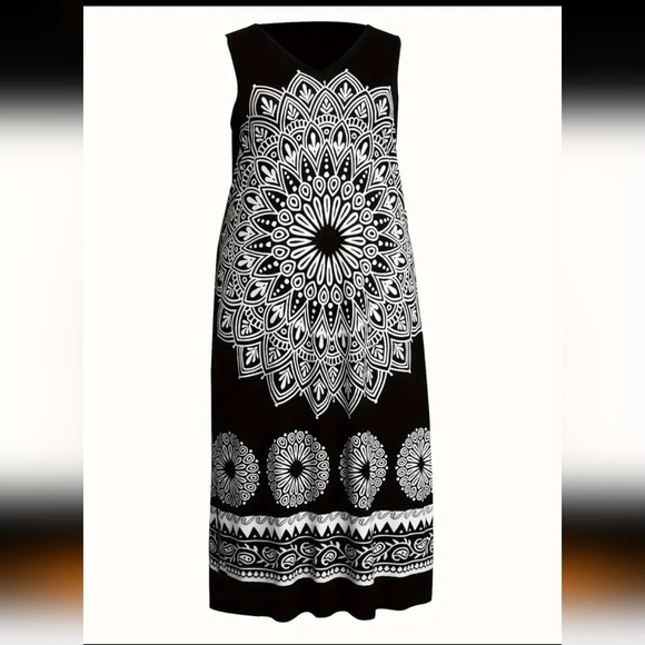 Chic Geometric Print Tank Dress - Picture 3 of 4